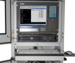 Фотография системы контроля и диагностики электронных устройств "Крона-519" в открытом виде, для доступа оператора к работе с данными.